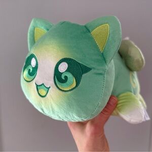 MeeMeow Mint Green Plush Cat 12 inch